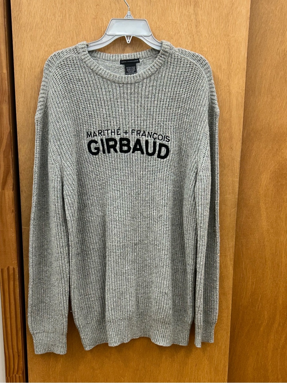 Preowned Vintage Marithé + François Girbaud Men’s Knit Sweater-Grey/Black Medium